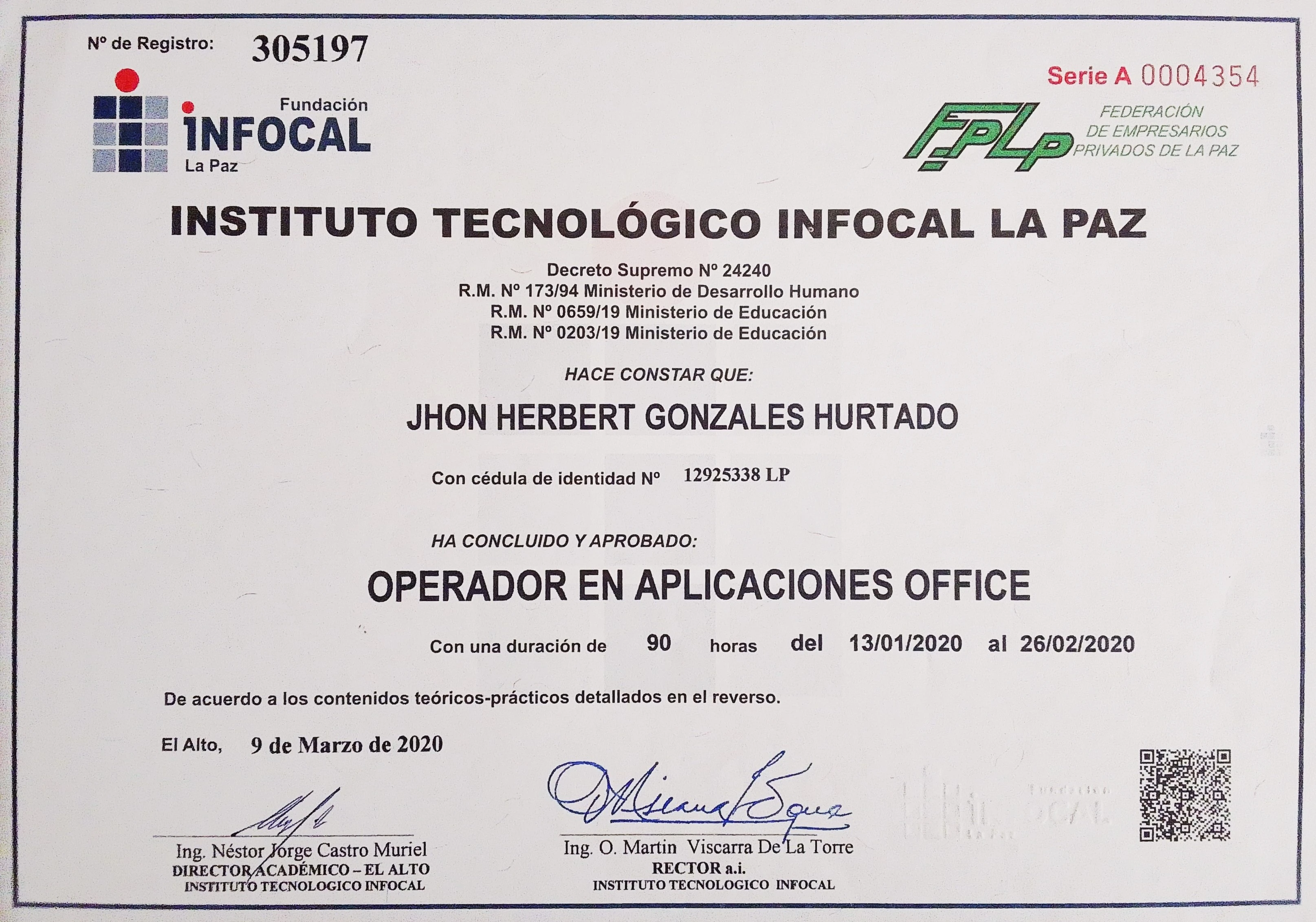 Operador en aplicaciones office