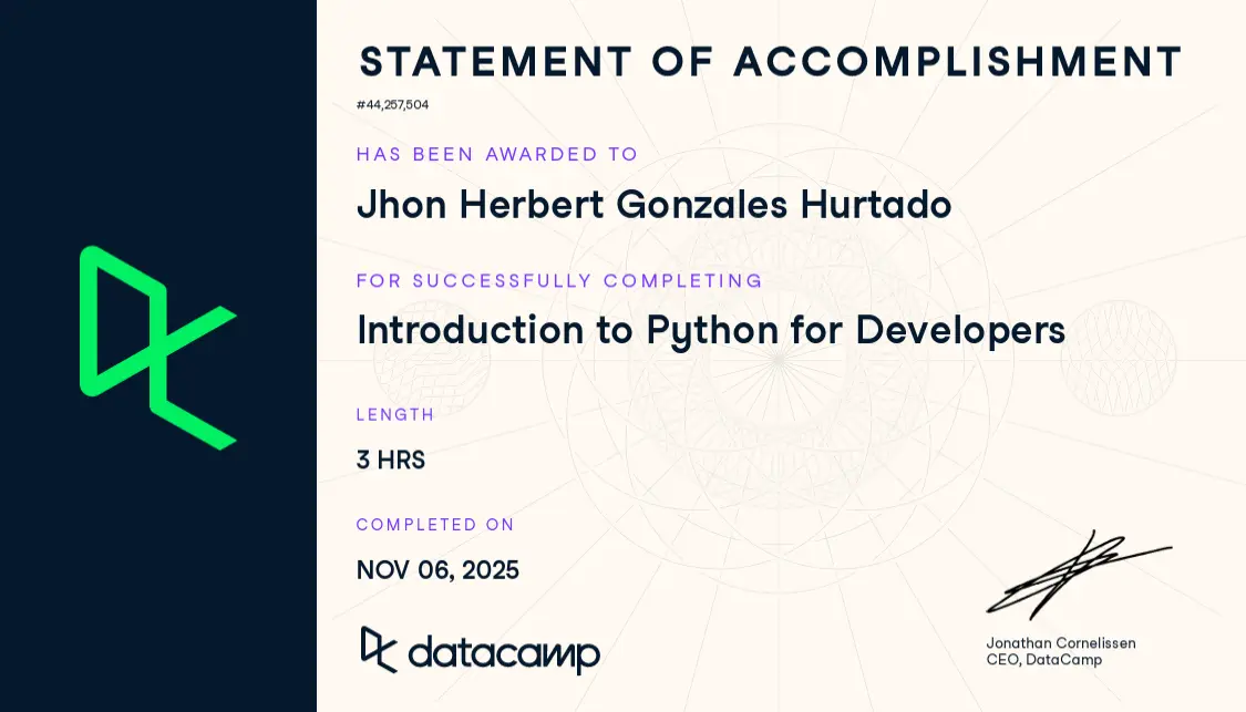 Introducción a Python para desarrolladores