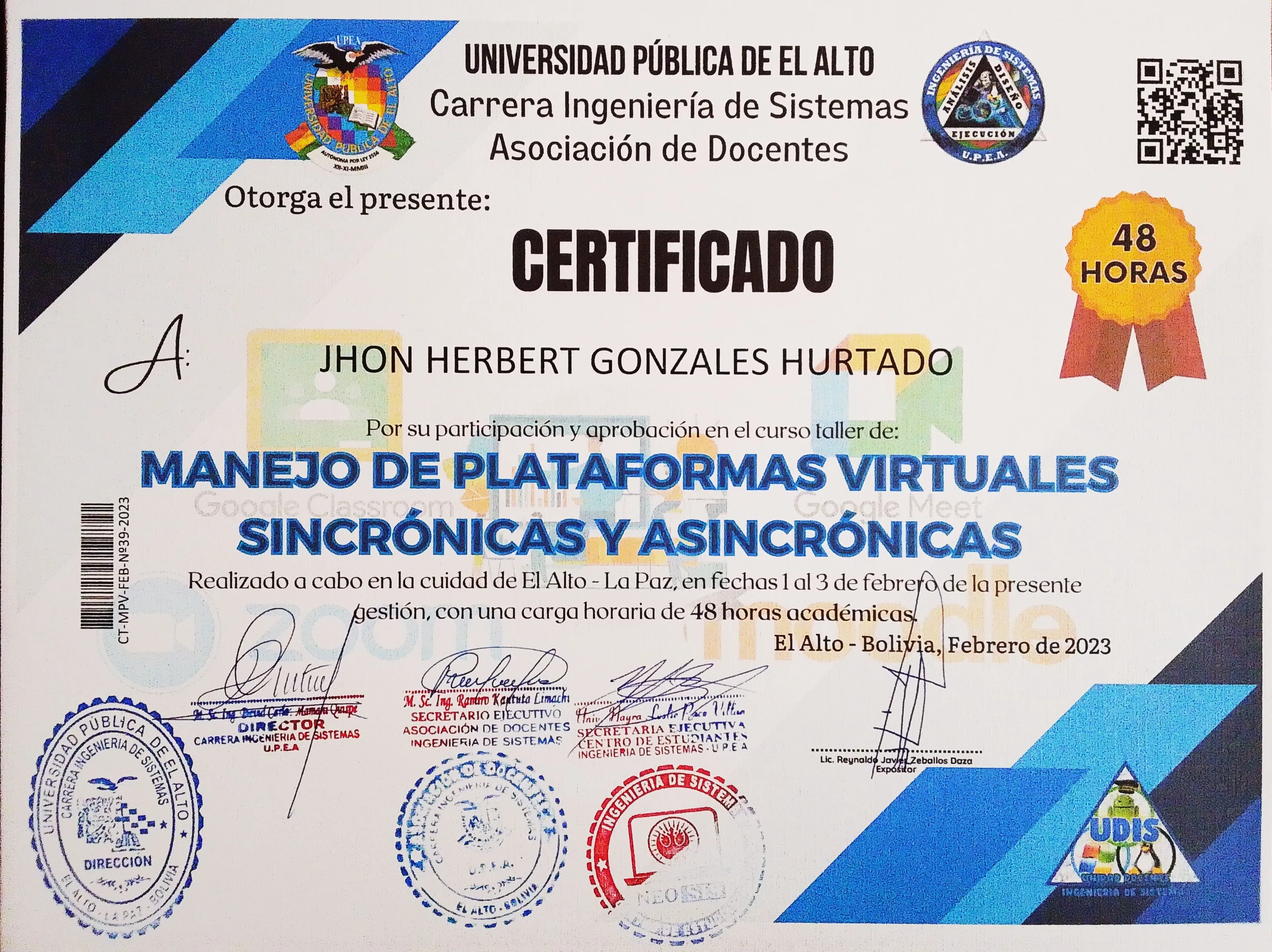 Manejo de plataformas virtuales sincrónicas y asincrónicas